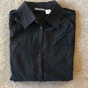 EUC black button-down top